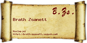 Brath Zsanett névjegykártya